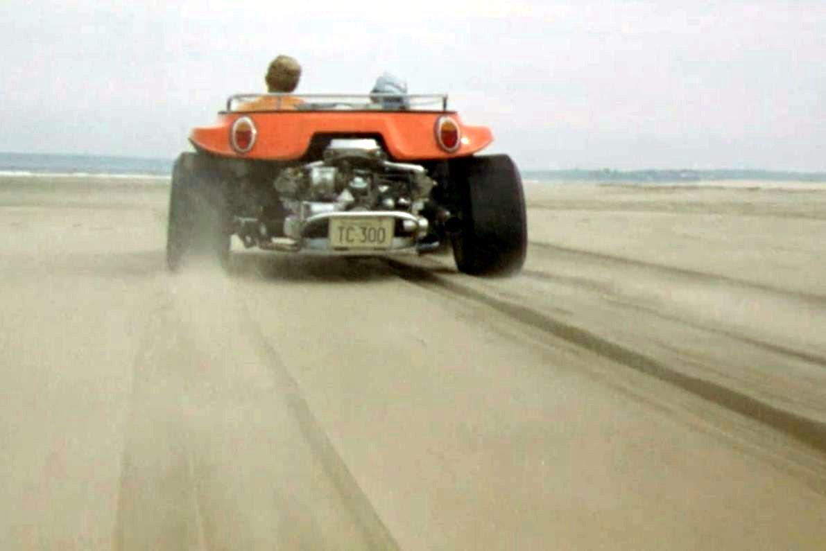 Steve McQueen in his Dune Buggy in The Thomas Crown Affair.