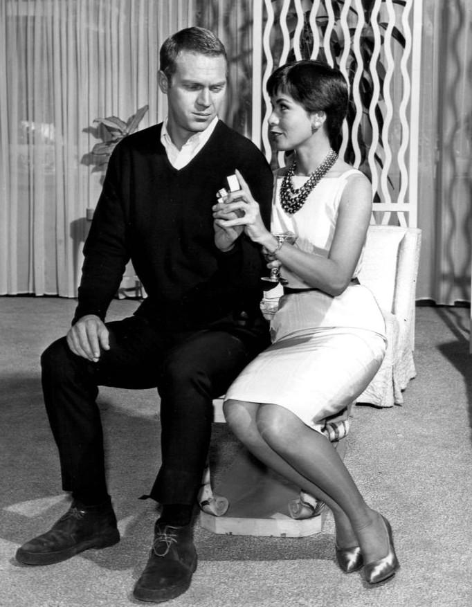 Steve McQueen and Neile Adams in 1960.