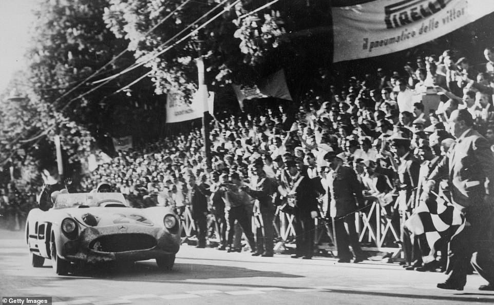 The Brit on the way to winning the Mille Miglia Race - his most famous ever drive.