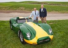 Moss with Lister Cars CEO Lawrence Whittaker.
