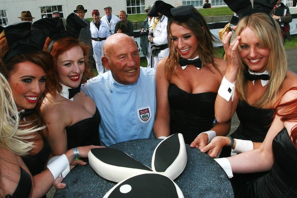 Goodwood Revival, Stirling Moss and Playboy-bunnies.