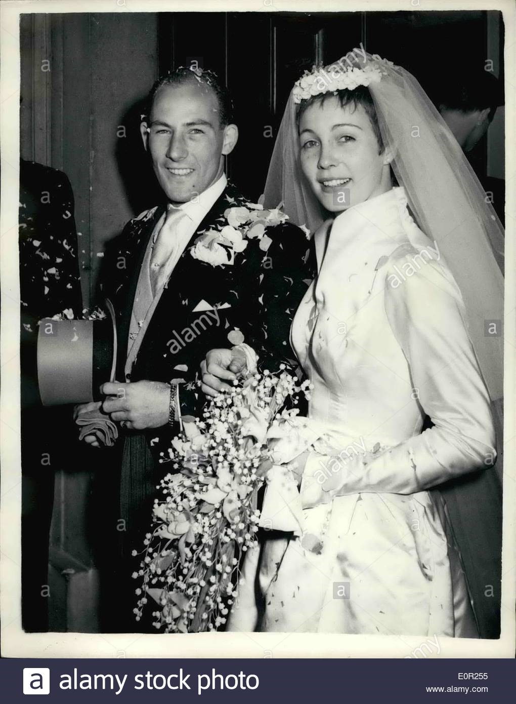 October 10, 1957. Stirling Moss weds Katie.