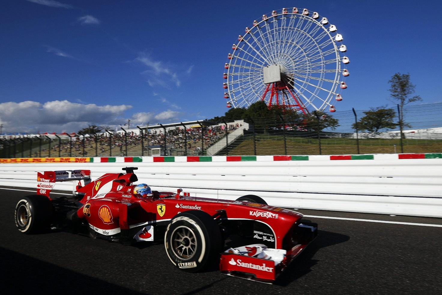 A Ferrari at Suzuka circuit.