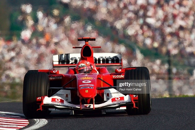 Michael Schumacher, Ferrari F2004, Grand Prix of Japan at Suzuka circuit.