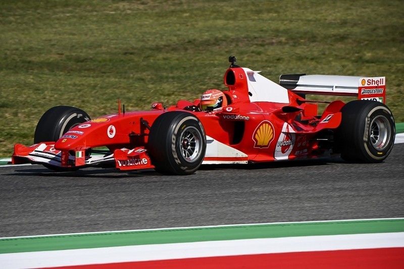 The Ferrari F2004. 