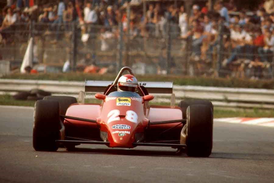 Mario Andretti in Ferrari 126C2, 1982 Italian Grand Prix at Monza.
