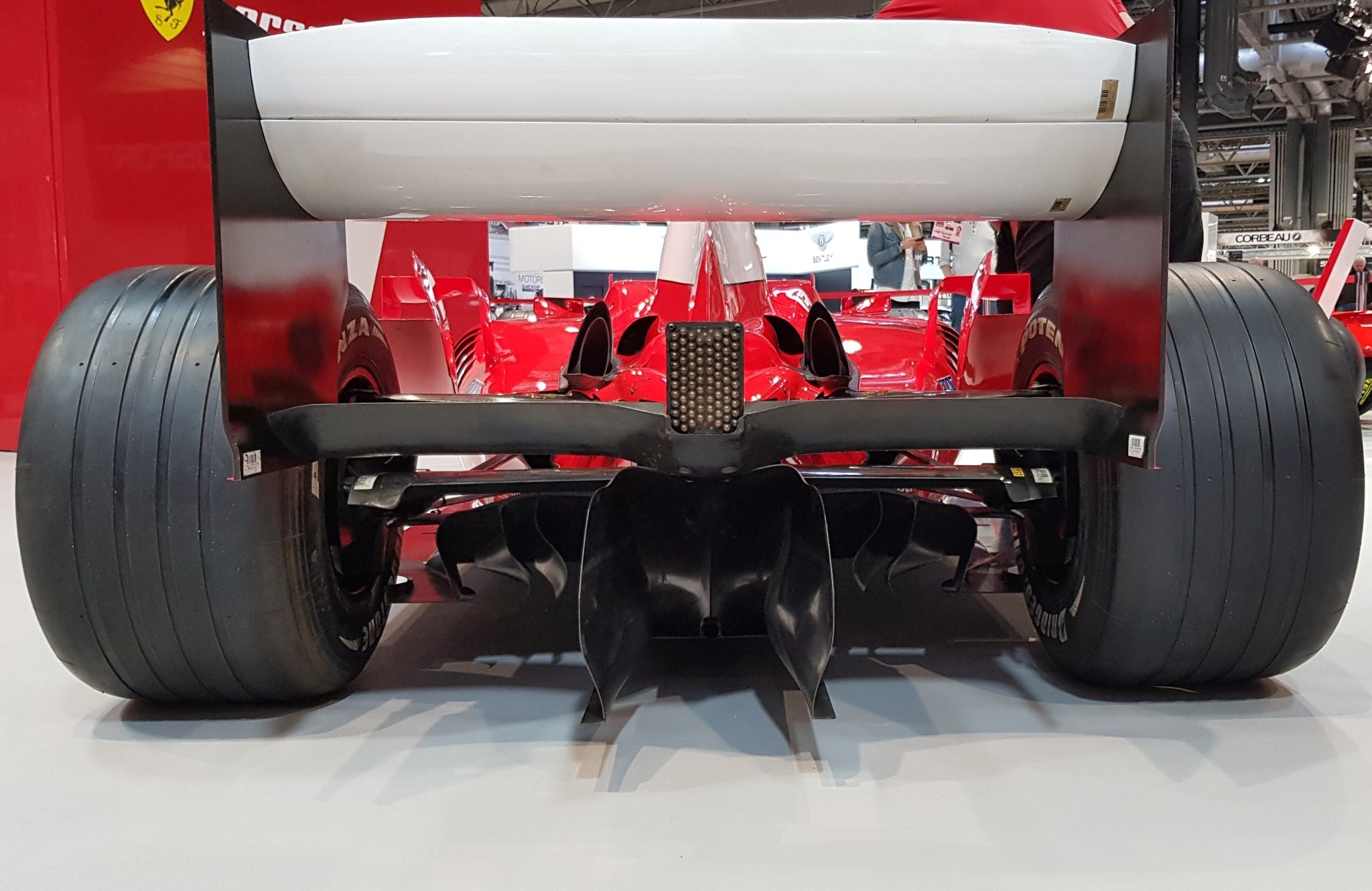 The back of a Ferrari F1.