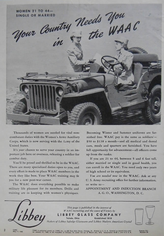 1943 WAAC ad.