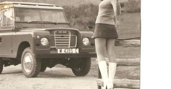 A Land Rover and a girl. 