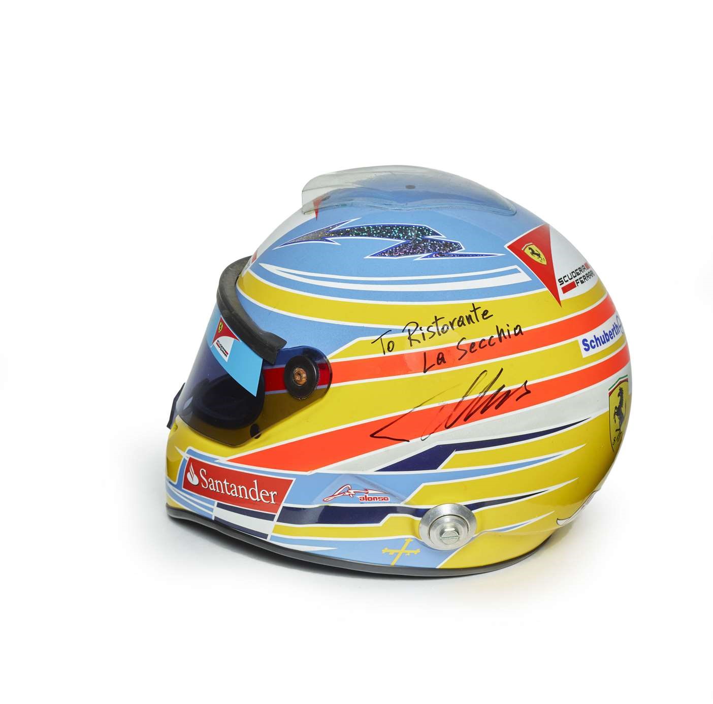 A Fernando Alonso helmet.