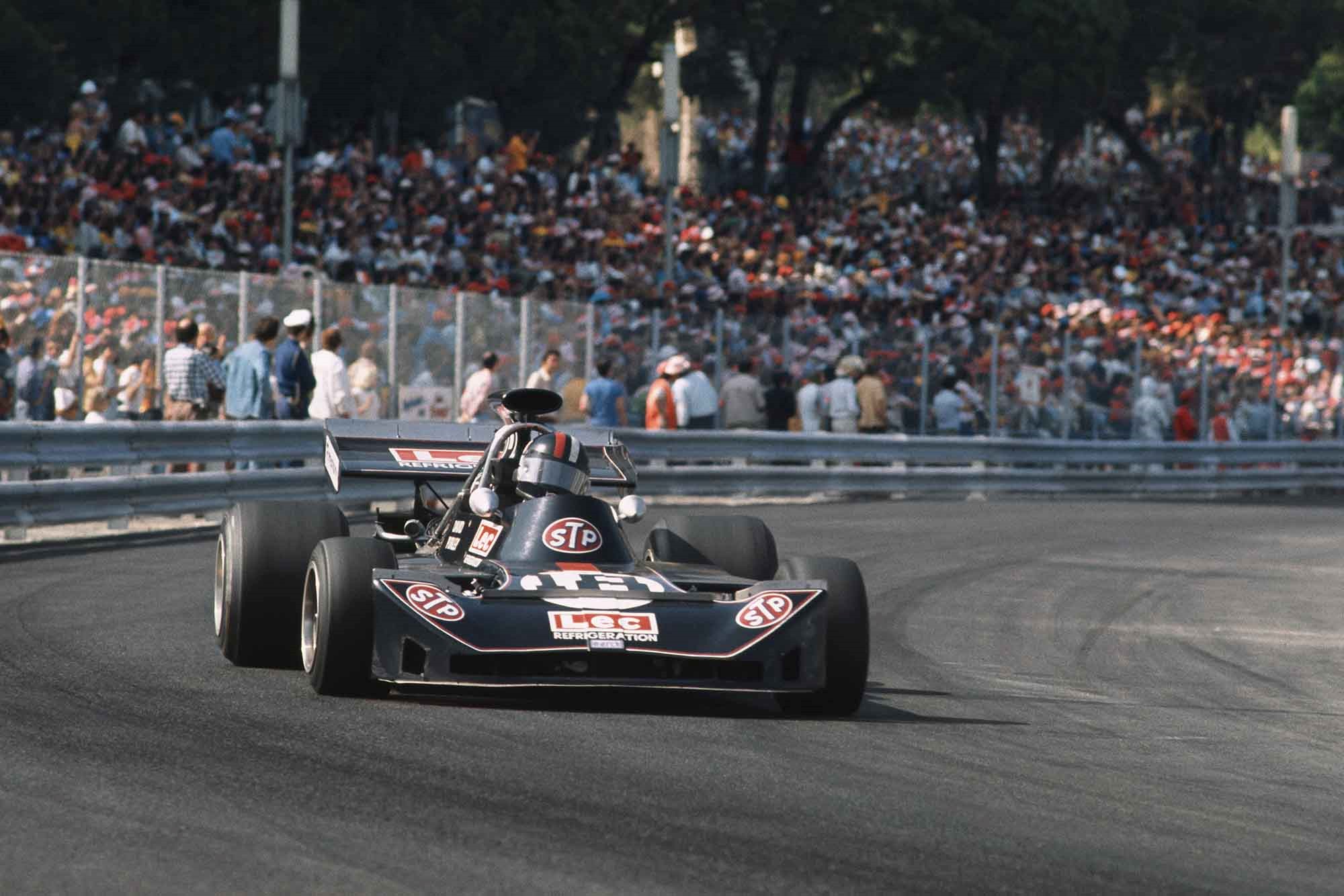 Purley pushing at Monaco in 1973. 