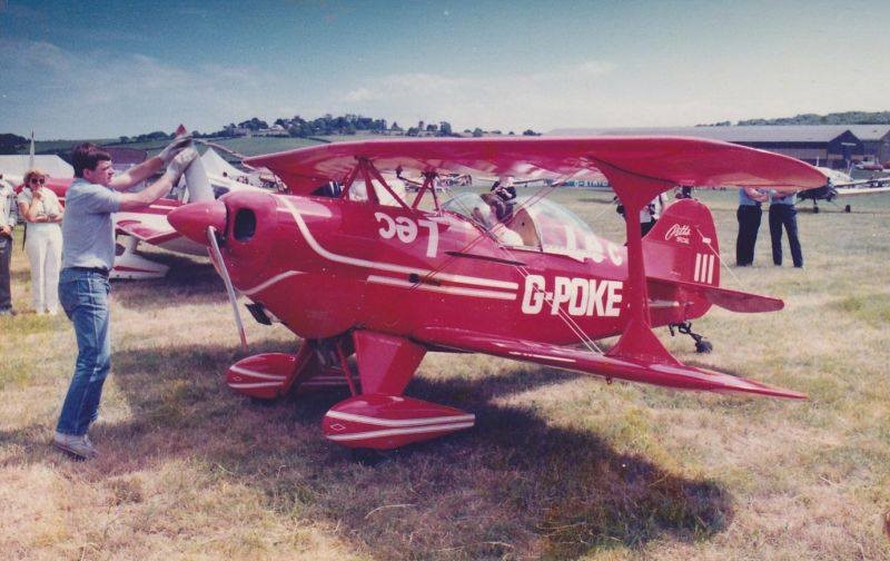 David Purley's Pitts Special bi-plane (registered G-POKE – no comment).