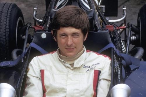 David Purley in a racing car.