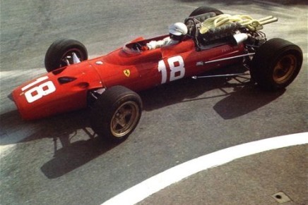 Lorenzo Bandini driving a Ferrari.