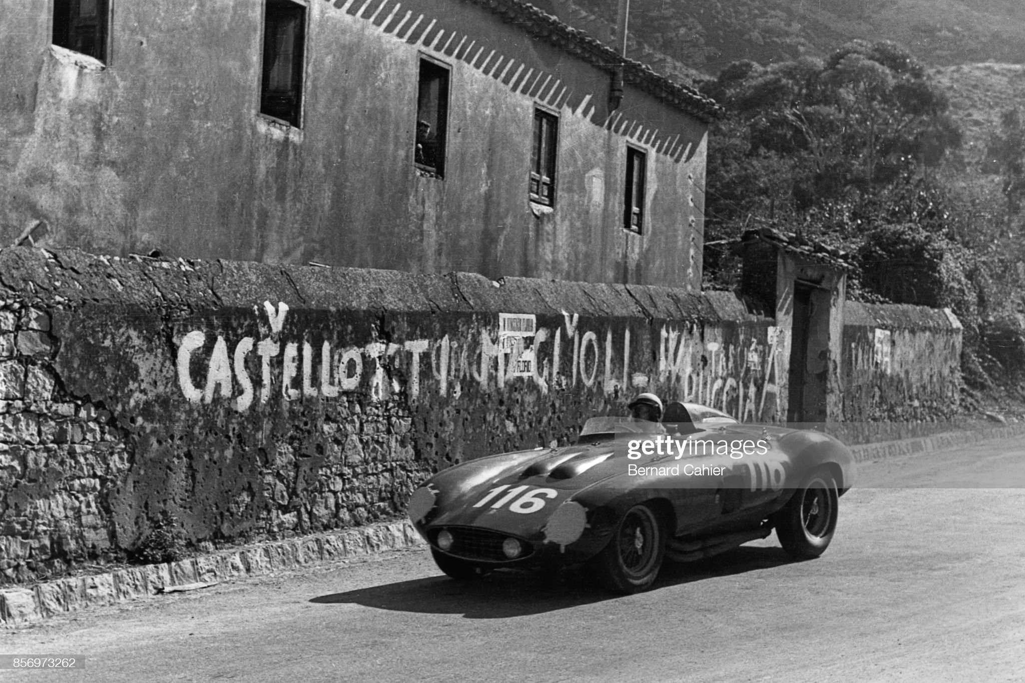 Eugenio Castellotti, Ferrari 860 Monza, Targa Florio, Sicily, 16 October 1955. 