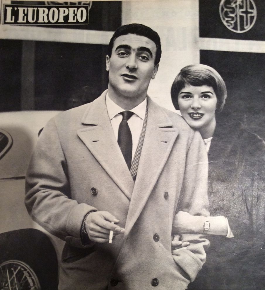 Eugenio Castellotti and Delia Scala in 1957.