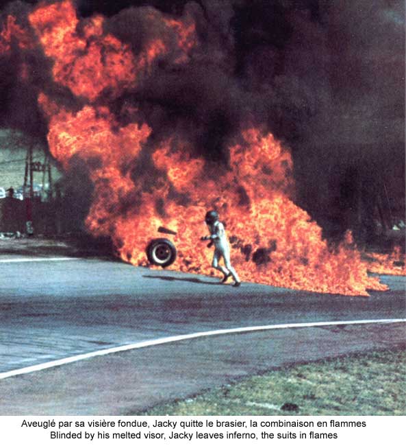 Ickx disoriented and on fire in search of a marshall.