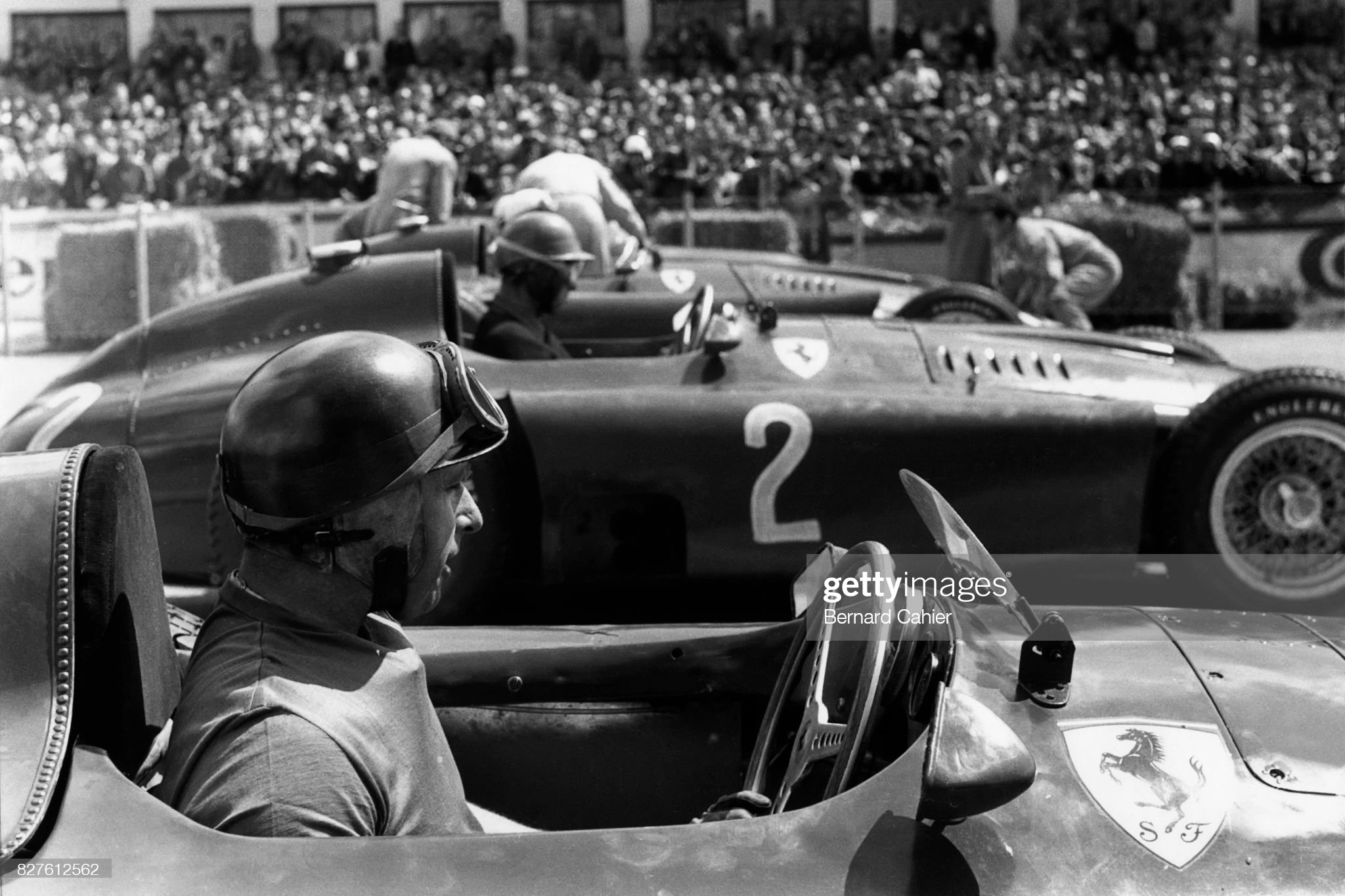 Juan Manuel Fangio, PeterCollins, Ferrari D50, Grand Prix of Germany.