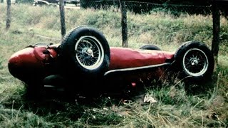 Peter Collins fatal crash at the 1958 German Grand Prix in Nurburgring in a rare photo.