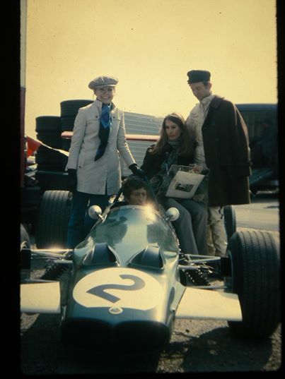 Beautiful shot of the Rindts and the Courages at an F2 race at Thruxton on April 07, 1969.