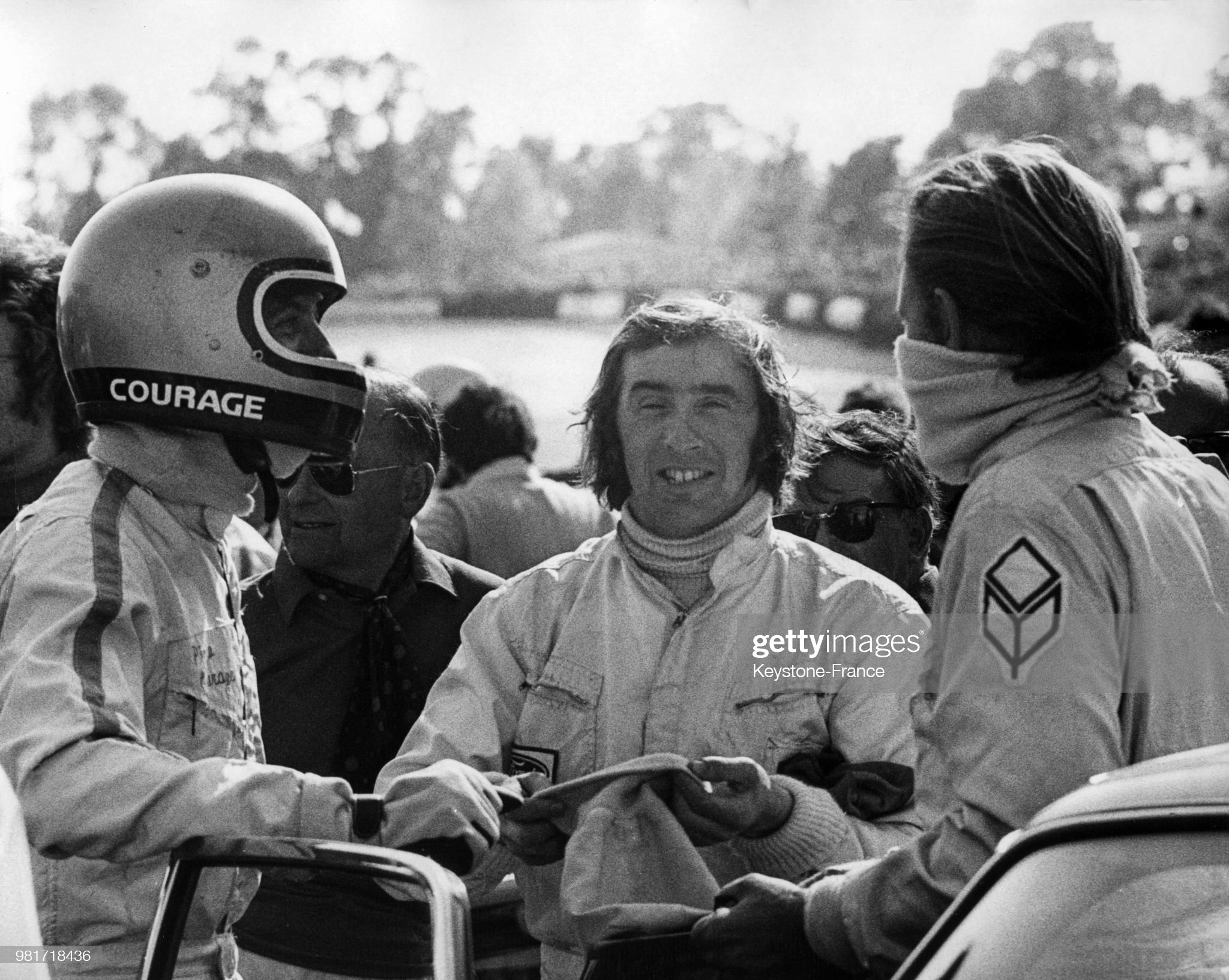Piers Courage, Jackie Stewart and Graham Hill.