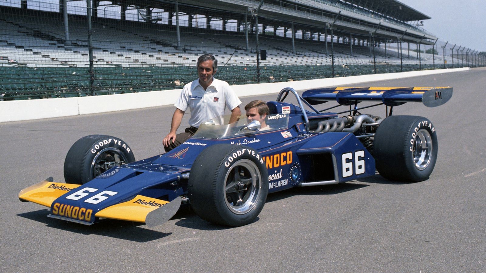 The n. 66 Penske Racing entry went on to win at Indianapolis in 1972 to give Roger Penske the first of his 17 Indy 500 wins. 