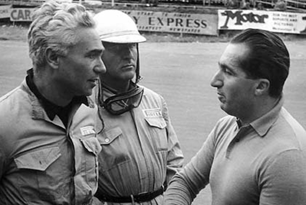 Albert Ascari with Piero Taruffi.