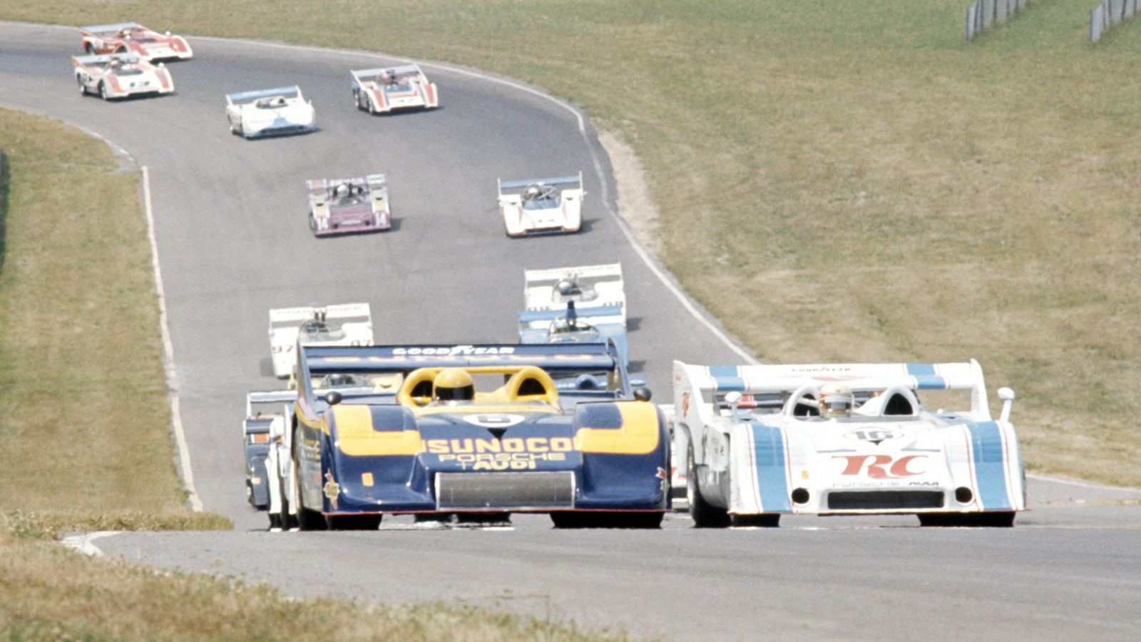 Mark Donohue driving in the Can Am Series.