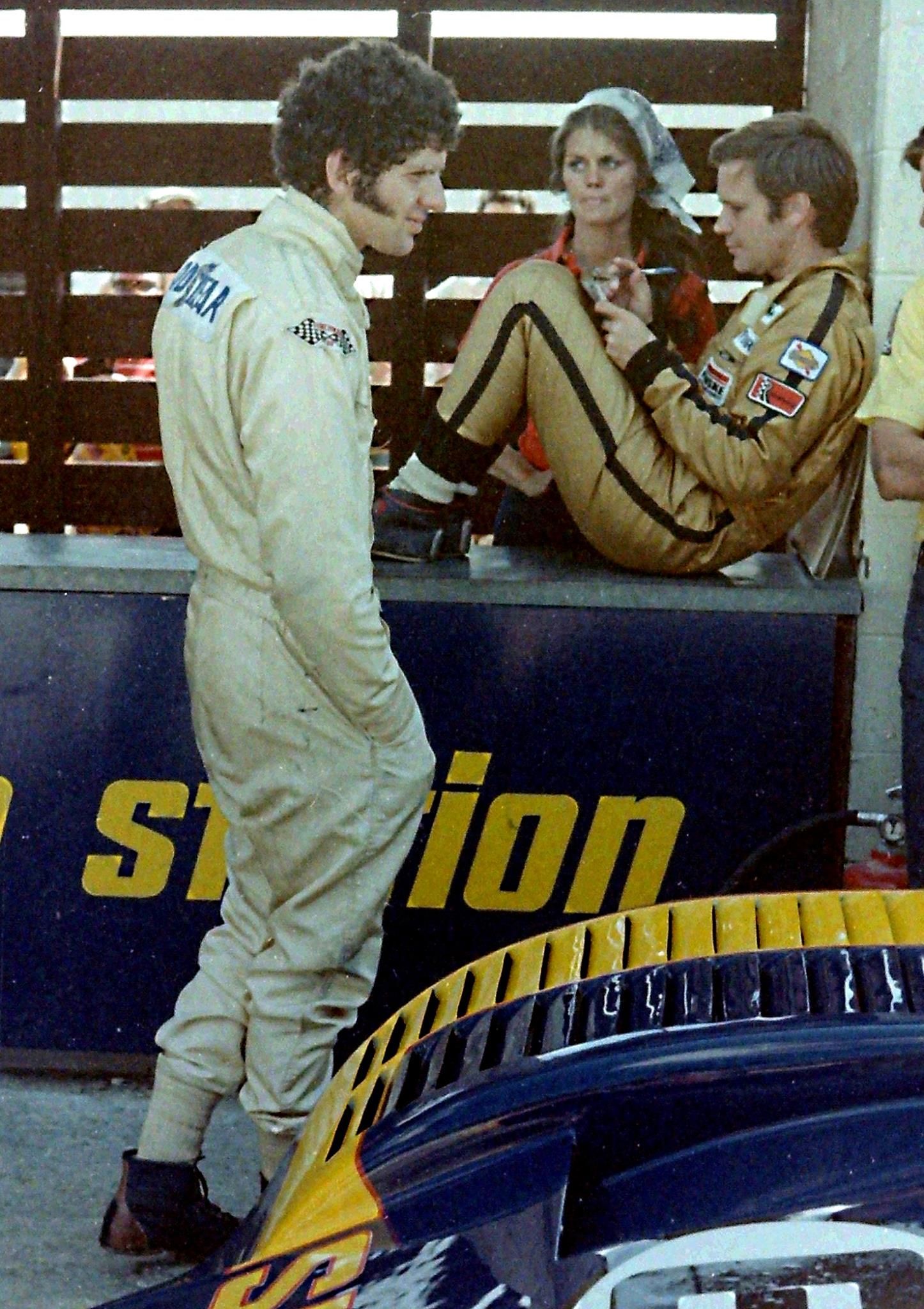 Jody Scheckter, Kathy Penske and Mark Donohue, Can AM, 1973.