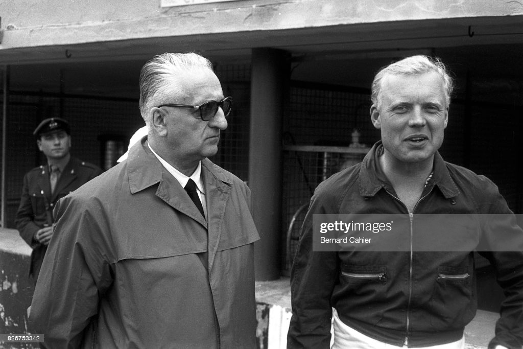 Enzo Ferrari with Mike Hawthorn, Grand Prix of Italy, Monza, 07 September 1958. 