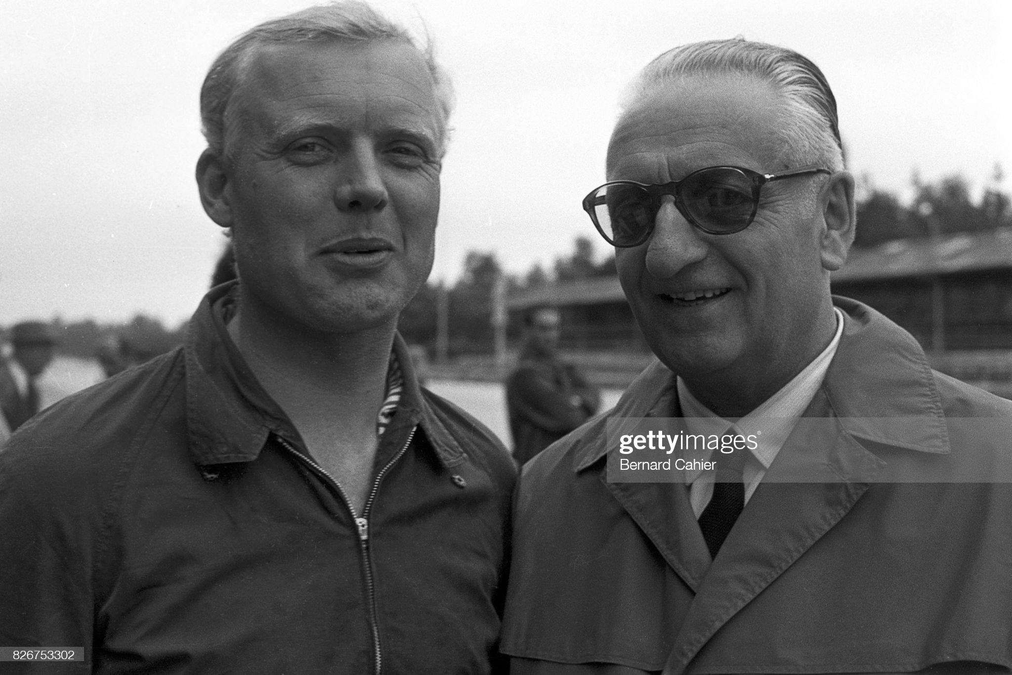 Enzo Ferrari and Mike Hawthorn, Grand Prix of Italy, Monza, 07 September 1958.