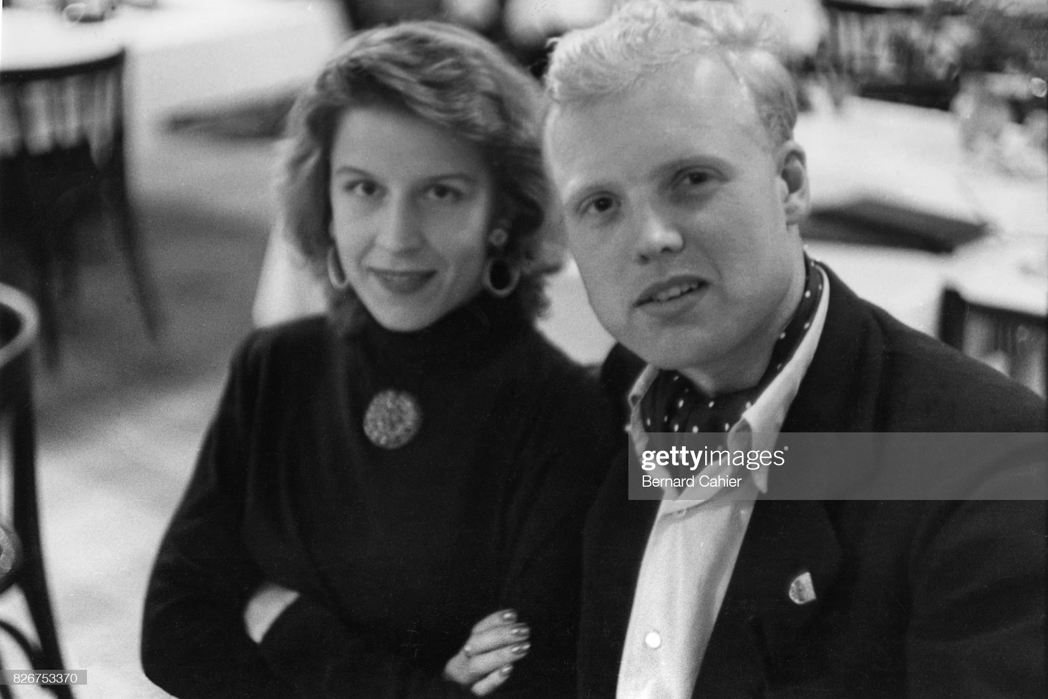 Rare photo of Mike Hawthorn with Jacqueline Delaunay, with whom he fathered a son.