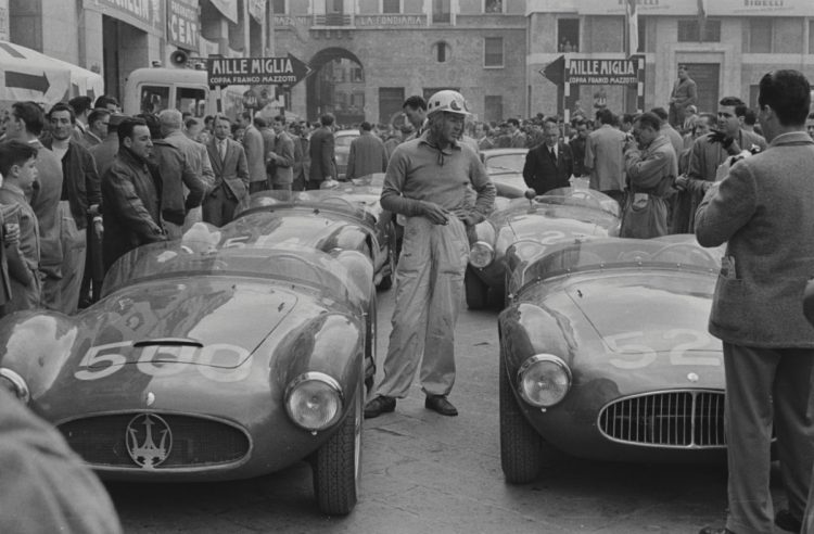 Luigi Musso, Maserati A6GCS, in 1954.