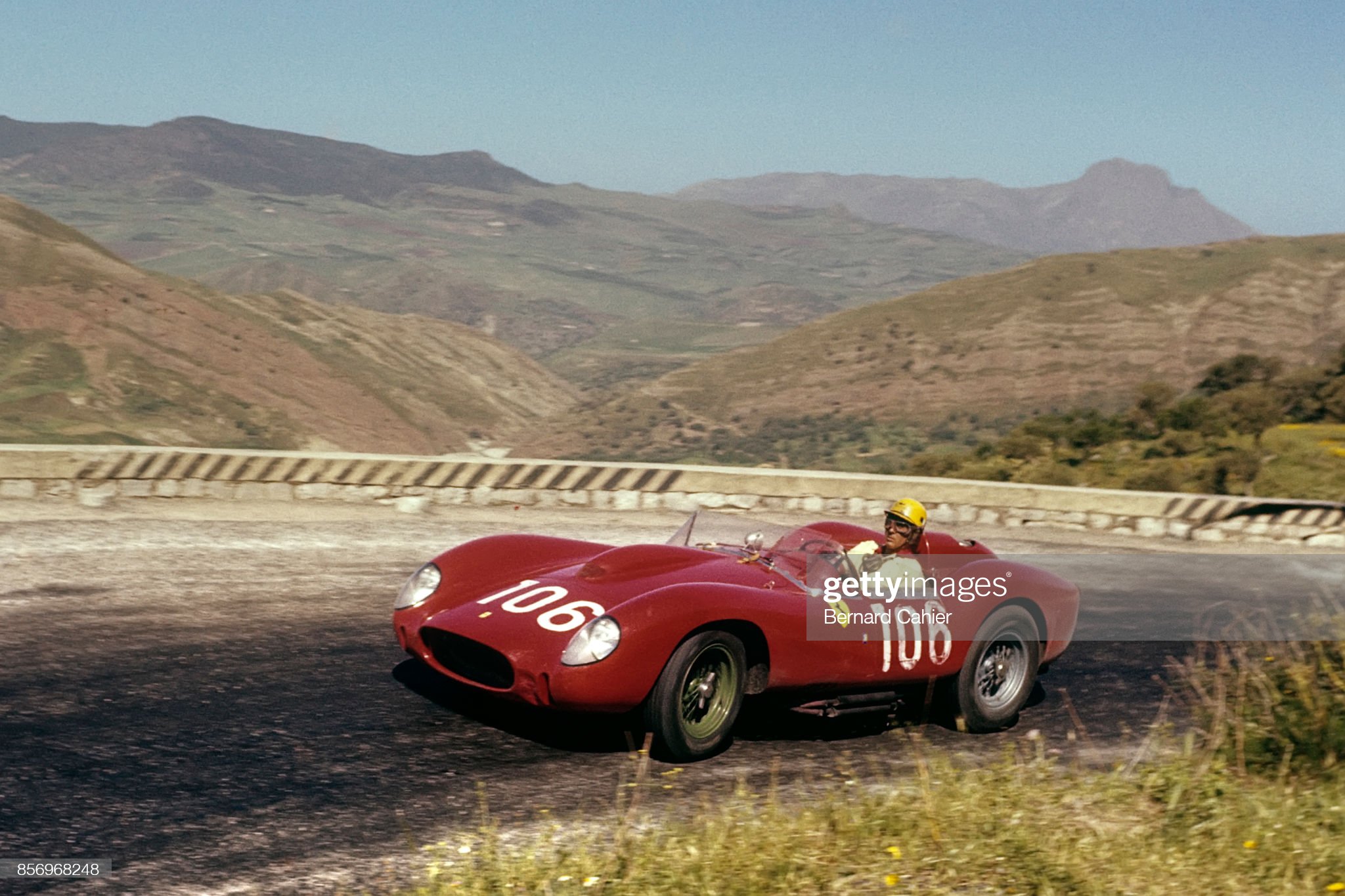 Luigi Musso, Ferrari 250 Testa Rossa, Targa Florio, Sicily, 05 November 1956. 