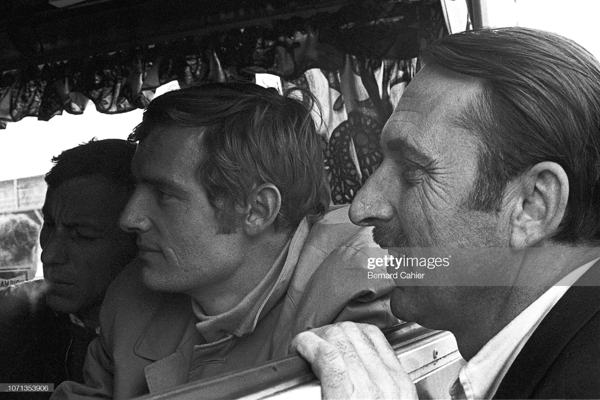 Jo Schlesser and Jean-Claude Killy, triple Olympic ski champion, Grand Prix of Belgium, Circuit de Spa-Francorchamps, 09 June 1968. 