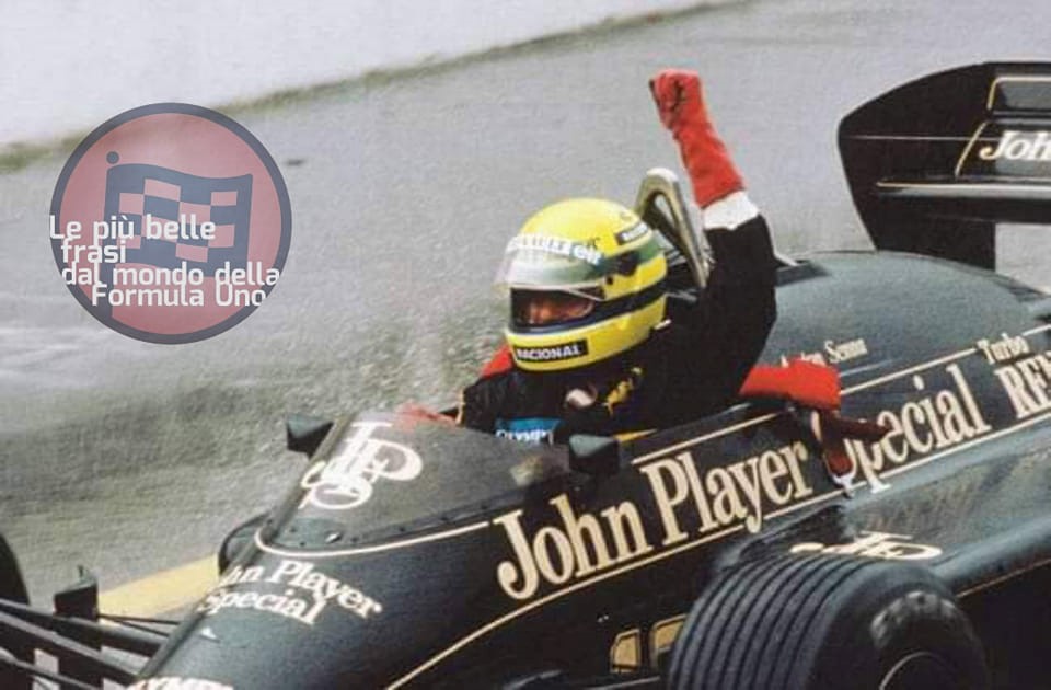 Ayrton Senna in a Lotus.