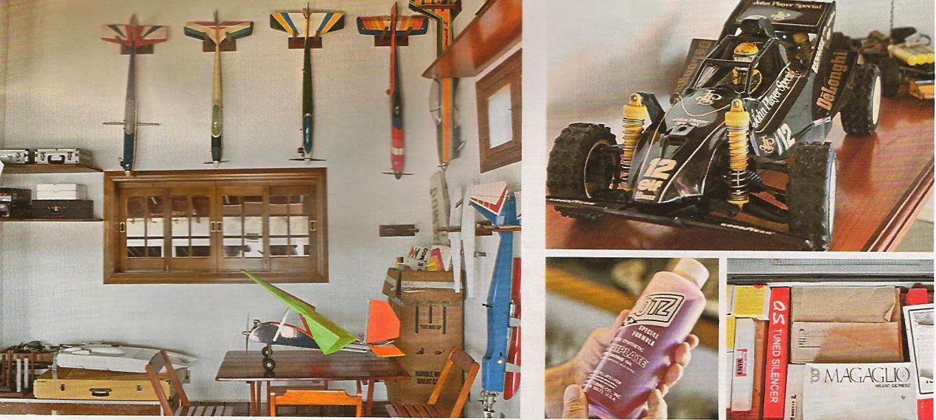 Ayrton Senna's model planes, boats and cars.