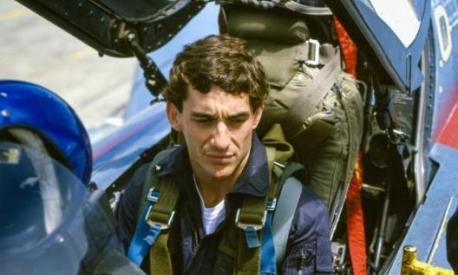 Ayrton Senna on a military plane.