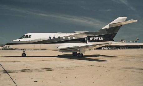 Ayrton's private jet, a British Aerospace BAe 125 with registration number N125AS (where AS stood for Ayrton Senna). 