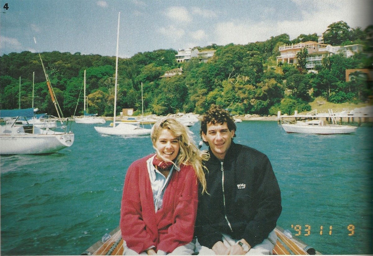 Ayrton Senna with Adriane Galisteu in 1993.