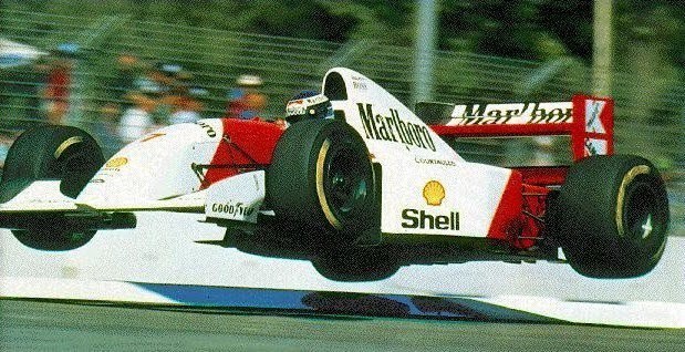 Ayrton Senna driving a McLaren