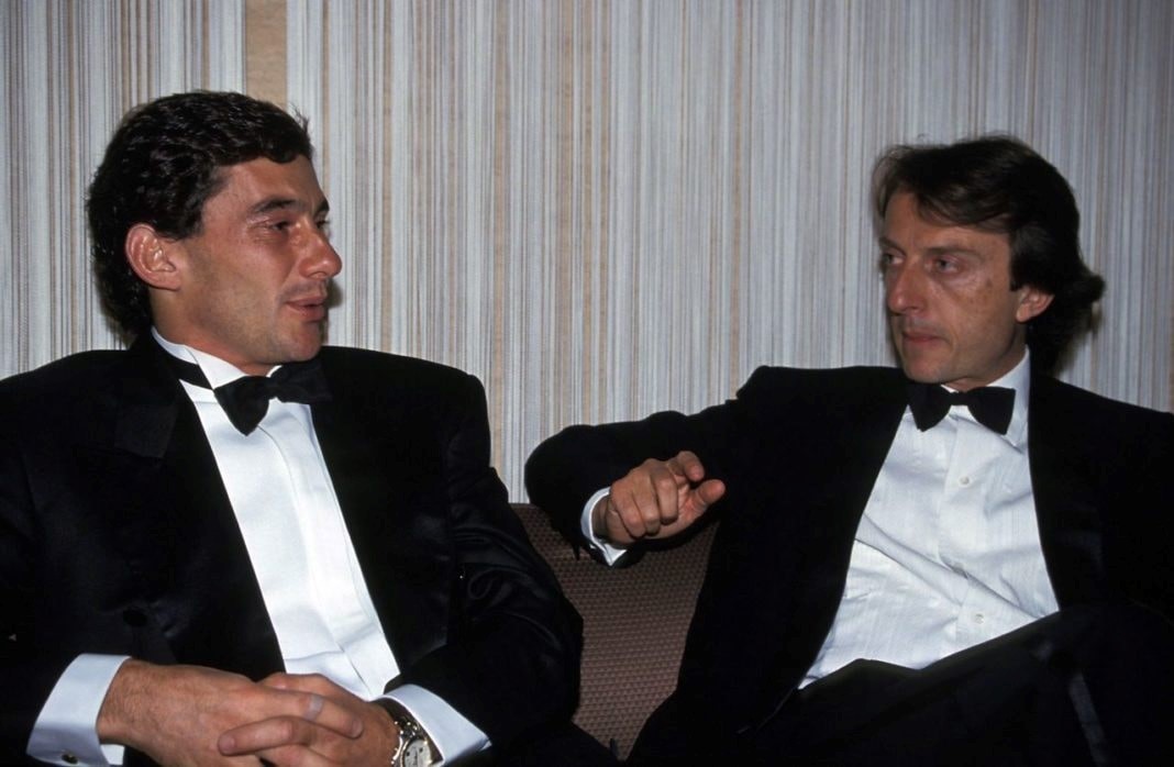 Ayrton Senna with Luca Cordero di Montezemolo.