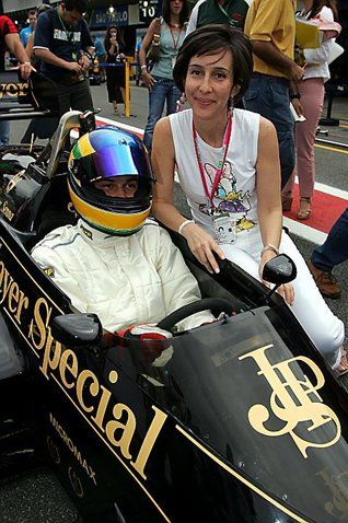 Viviane Senna, sister of Ayrton, with Bruno Senna.