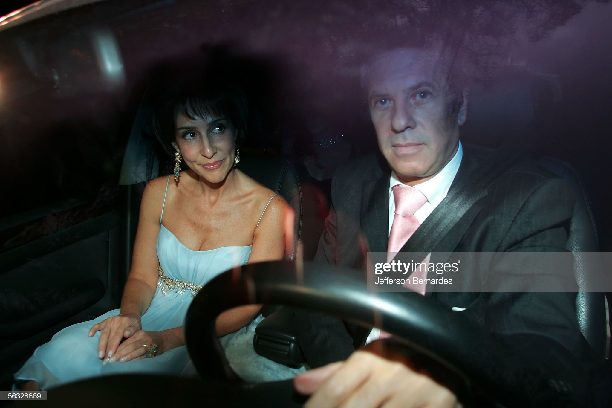 Viviane Senna arrives for the wedding of Greek heiress Athina Onassis Roussel to Brazilian equestrian Alvaro Affonso de Miranda Neto.