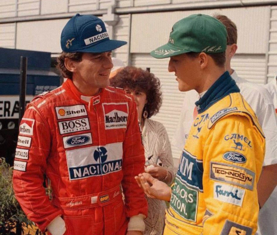 Ayrton Senna and Michael Schumacher.