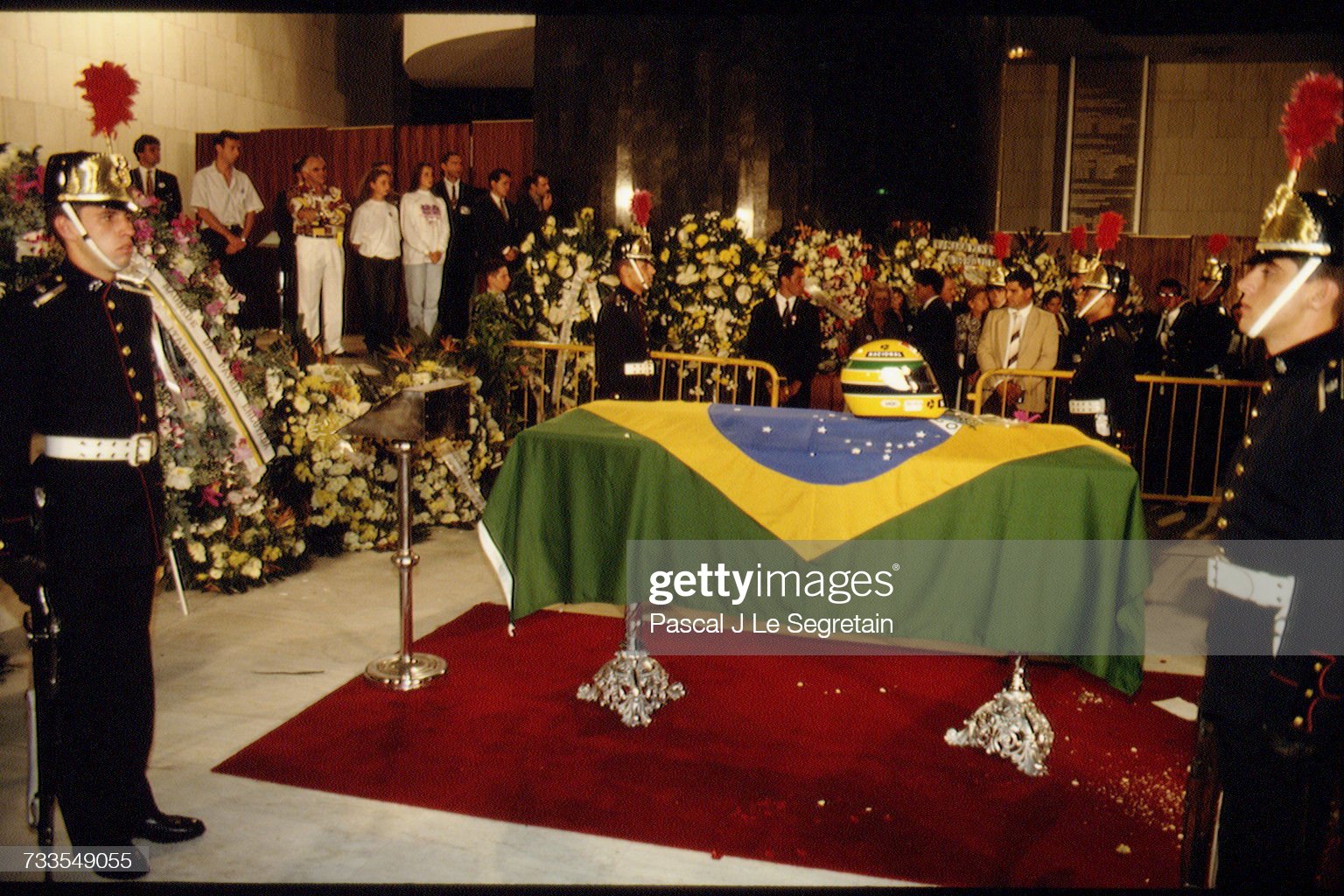 Ayrton Senna's funeral in Sao Paolo. 