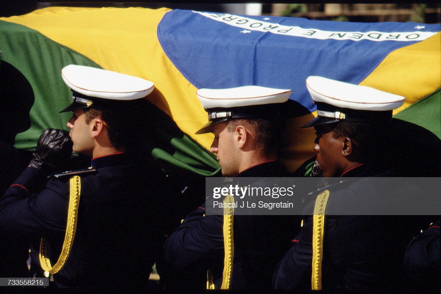 Ayrton Senna's funeral in Sao Paolo. 