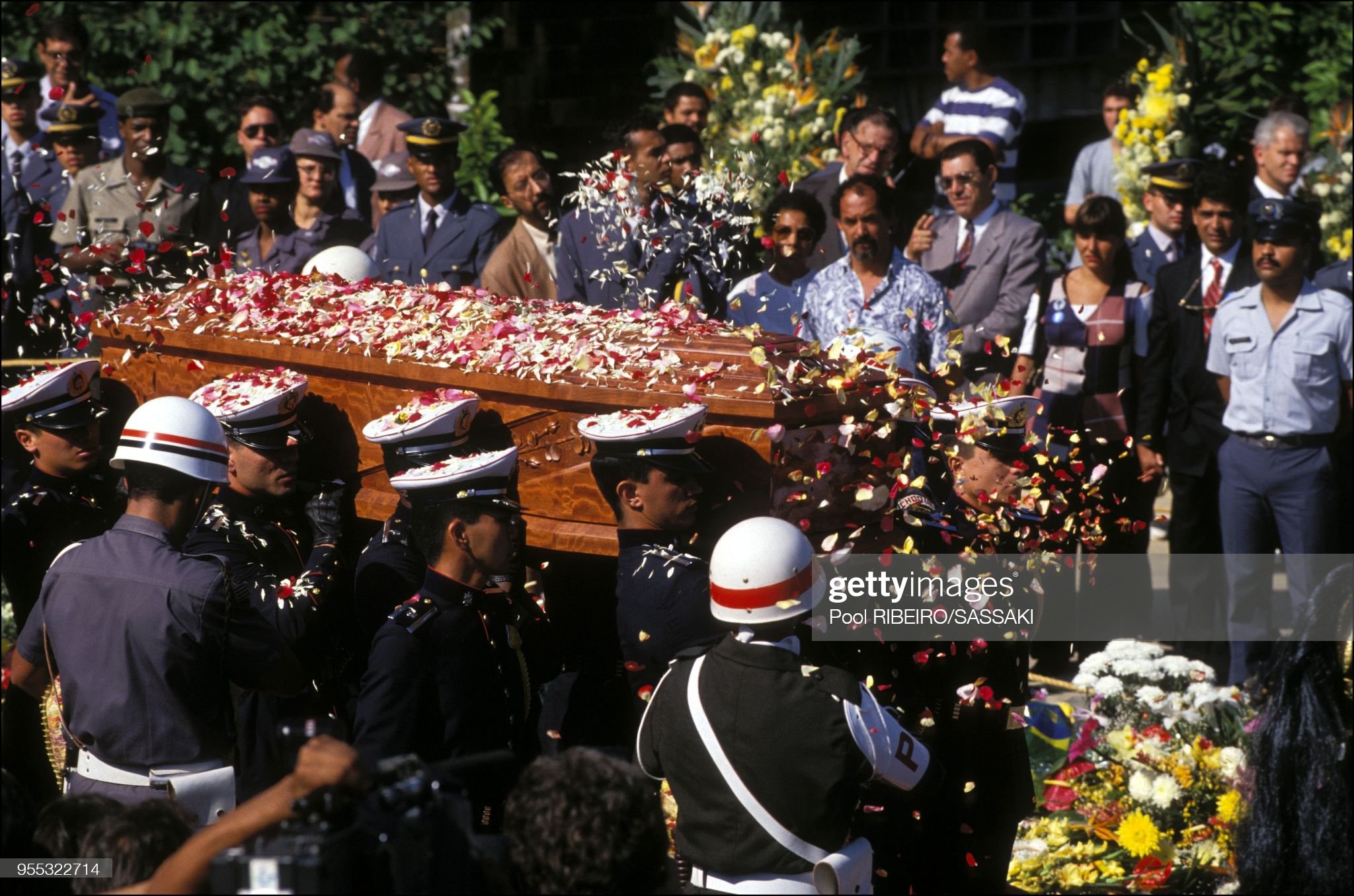 Coffin of Ayrton Senna. 