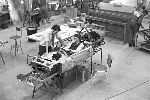 Jo Siffert at the March factory in 1970.