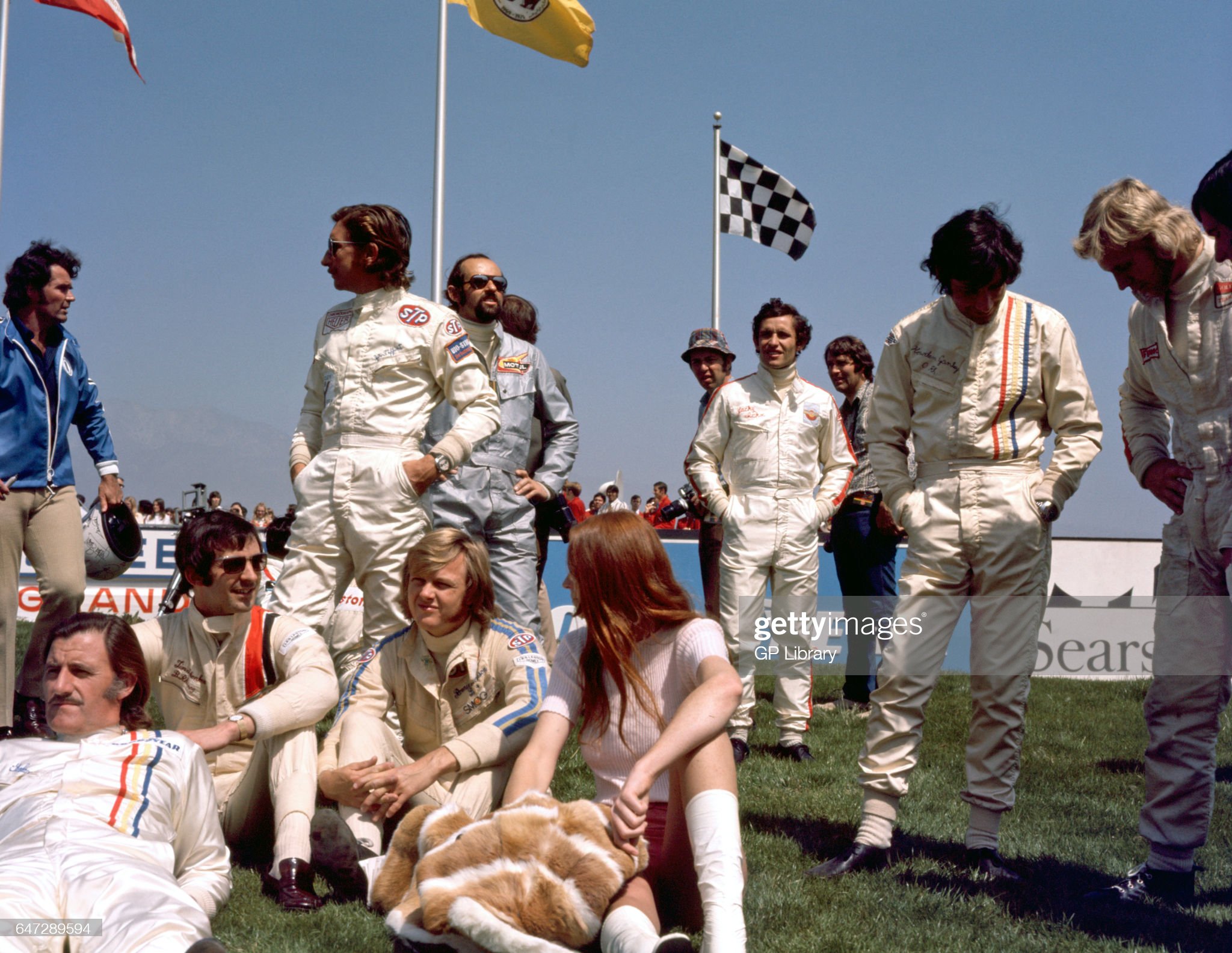 Jo Siffert, Ronnie Peterson, Henri Pescarolo and Jacky Ickx, 28 March 1971, Ontario. 